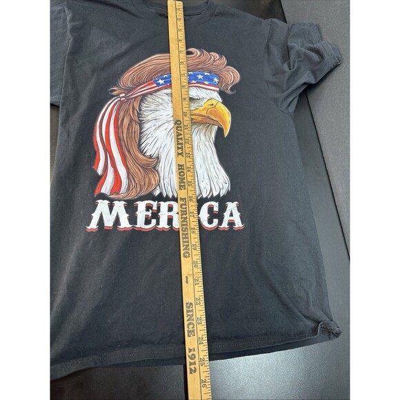Eagle Mullet 4th Of July USA American Flag Merica T-Shirt Unisex T-shirt - Picture 5 of 5